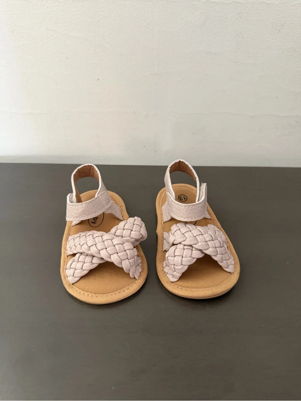 Baby Toddler Girls Beige Woven Sandals